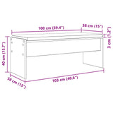 Hall Bench with Cushion Sonoma Oak 103 x 38 x 40 cm 891562