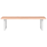 Basin Shelf Wall Mounted Steel and Solid Wood Oak 3302608