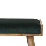 Emerald Velvet Tray Style Footstool IN1597