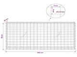 Gabion with 3.5 mm Wire and 5x5 cm Mesh 100x20x50 cm 3462116