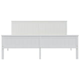 Bed Frame without Mattress White Solid Wood Pine 200x200 cm 322187