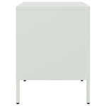 ZNTS Bedside Cabinet White 36x39x50.5 cm Steel 842932