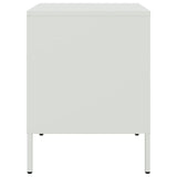 ZNTS Bedside Cabinet White 36x39x50.5 cm Steel 842932