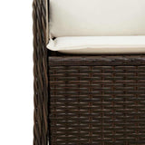 Garden Bench Brown Poly Rattan 3394459