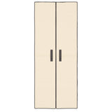 Shoe Cabinet Cream 60x30x166 cm Fabric 337260