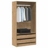 Wardrobe Artisan Oak 100x50x200 cm Engineered Wood 3318627
