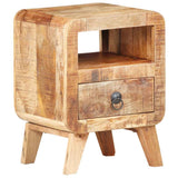 Bedside Cabinet 30x30x41 cm Rough Mango Wood 321616