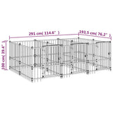 Outdoor Dog Kennel Steel 5.63 m 3124580