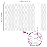 Hexagon Fence Silver 1.5 x 100 m Galvanised steel 42005768