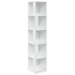 ZNTS Corner Cabinet High Gloss White 33x33x164.5 cm Engineered Wood 809050