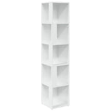 ZNTS Corner Cabinet High Gloss White 33x33x164.5 cm Engineered Wood 809050