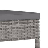 Dining Chair Set of 2 Grey Poly rattan Medium Durable 317168