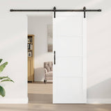 Sliding Door White 78 x 211 cm Solid Pine Wood 3333305