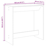 ZNTS Bar Table Sonoma Oak 102x50x103.5 cm Engineered Wood 854429