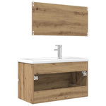 ZNTS 3 Piece Bathroom Furniture Set Artisan Oak Engineered Wood 3328940