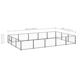 Dog Kennel Black 15 m Steel 3082129