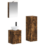 Bathroom Furniture Set 4 pcs Smoked Oak 3407459