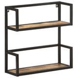 Wall Shelf 60x20x60 cm Rough Mango Wood 321076