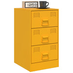 ZNTS Bedside Cabinet Mustard Yellow 34.5x39x62 cm Steel 841781