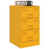 ZNTS Bedside Cabinet Mustard Yellow 34.5x39x62 cm Steel 841781