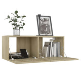4 Piece TV Cabinet Set Sonoma Oak Engineered Wood 3078959