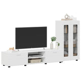 TV Cabinet Set with Drawer FLORIN 3 pcs White Engineered Wood 3397934