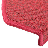 Stair Mats 10 pcs 65x24x4 cm Red Half Round Large 149761