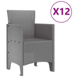 Garden Dining Set 13 pcs Light Grey Polt rattan 3378787