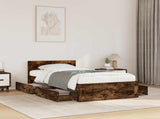 Bed Frame with Headboard Smoked Oak 80 x 200 cm Engineered Wood 3429679