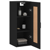 Wall Mounted Cabinet Black 34.5x34x90 cm Engineered Wood 830501