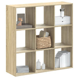 Bookcase Sonoma Oak 102x32x102 cm Engineered Wood 852818