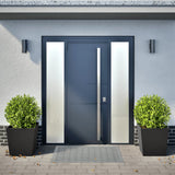 Garden Planters Black 2 pcs 50x50x50 cm Steel 851067