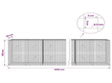 Gabion with 5 mm Wire and 5x5 cm Mesh 1200x30x100 cm 3464178
