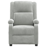 Recliner Chair Light Grey Velvet 342399