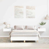 Bed Frame White 137 x 190 cm Engineered Wood 901003