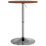 ZNTS Bar Table Dark Brown Ø50x89.5 cm Solid Wood Beech 3270618