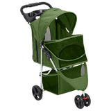 Folding Dog Stroller Green 80x46x98 cm Oxford Fabric 172198