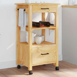 Kitchen Trolley MONZA 48x40x88.5 cm Solid Wood Pine 376082