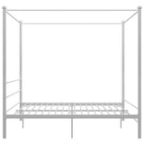 Bed Frame White Powder-coated metal 200x200 cm Durable 325070
