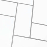 Herringbone Tile 20 pcs White Grey 30 x 30 cm 42021276