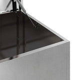 Garden Storage Cushion Box Steel 100 x 50.5 x 50 cm 220 Silver 874564