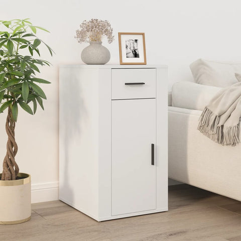 ZNTS Desk Cabinet White 40x49x75 cm Engineered Wood 816792