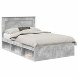 Bed Frame with Headboard Concerte 120 x 190 cm Solid Pine Wood 3410107