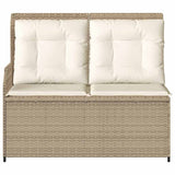 Garden Bench Beige Poly Rattan 3394453