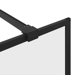 Walk-in Shower Wall with Clear ESG Glass 115x195 cm Black 151036