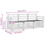 Sofa Sets 3 pcs Natural Solid Acacia Wood 3374289