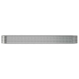 Garden Raised Bed Silver Powder-coated steel Large Durable 318932