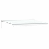 Retractable Awning White 500 x 300 cm Fabric and Metal 3331363