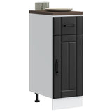 Kitchen Base Cabinet Lucca Black Engineered Wood 853698