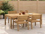 Garden Dinner Table White 180 x 88.5 x 75 cm Solid Acacia Wood 901716
